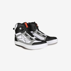 Ibuy部品 休閒車靴 旋鈕束緊 SBT1102W 防水重機休閒車靴 防水 耐磨 短靴 網布 止滑 騎士靴 車鞋, 白(請備註尺寸)