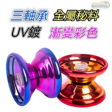 金屬溜溜球 悠悠球 玩具 訓練手眼協調 反應速度, 溜溜球（漸變色2個）, 1套