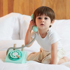 Classic World 木製電話 視覺追視 認知學習 益智玩具, 1個