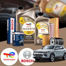 쌍용 코란도(C300)1.6d(19~24) 디젤 토탈 쿼츠 이네오 넥스 5W30 엔진오일 필터 패키지
