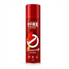 ELEPHANT 119鋰電池滅火器 韓國阻燃技術 液態藥劑好清潔 適用AB類火災 藥劑無氟檢驗, 1個, 350ml