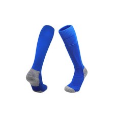 足球襪 透氣吸濕排汗運動長襪 加厚足底防滑 多功能男女適用, 炫彩藍S, 1個