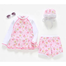 KC 우주나라 wj-76 여아 여름수영복 래쉬가드 3P 세트