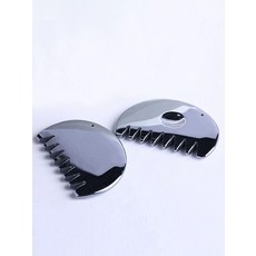 괄사마사지기 두피 마사지 승모근 얼굴 타원형 종아리, 약 90x60x8mm, 1개