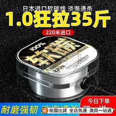 碳氟釣線 進口正品碳綫碳素海釣海竿海桿拋竿釣魚綫專用主綫子綫路亞前導綫 捲線器用線 釣線, 軟碳220米透明色（買一送一）,0.8號