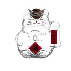 CP 臺灣發貨 招財貓瓶攢存金豆豆收納瓶小金豬存金豆密封罐裝金元寶瓜子黃金瓶, 1個, 存金納福 招財貓