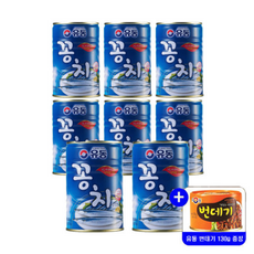 유동 꽁치 x+사은품 고등어조림 통조림, 8개, 400g