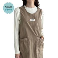 라벨 방수 앞치마 국내제작 에이프런샵, 1개, 빅_브라운