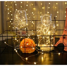 L-one 電池盒銅線燈串 LED彩燈燈串 聖誕裝飾燈 LED銀線燈串 防水米粒燈珠 防水燈串 婚慶節日裝飾, 1個, 5M 四彩-USB款