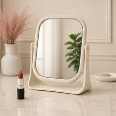 ETCM 사각형 탁상용 회전 거울, 아이보리