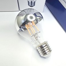 반사구 LED 전구 A60 2200K 4W E26, 1개, 전구색
