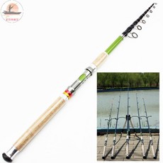 釣魚名人 遠投伸縮路亞竿 長木柄海竿 碳素鯉魚鱸魚竿 MH調 路亞漁具, 2.7