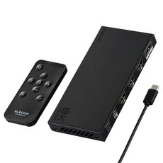 ELECOM HDMI 전환기 8K 60Hz 4입력 1출력 (HDMI ×3 + Type-C ×1) 리모콘 부착, 1개