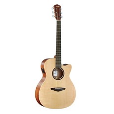 Veelah V1-OMCE 加拿大雲杉單板民謠木吉他，OM桶身可插電設計，音色優美，演奏舒適, 1個