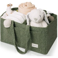 아름다운 기저귀 캐디 정리함 - 다용도 보관 바구니로 물티슈 및 기타 유아 필수품을 쉽게 보관할 수 있습니다 베이비 샤워 기능적 자동차 임산부를 위한 훌륭한 선물로 완벽합니다, Sage