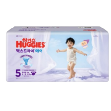 하기스 2026 맥스드라이 에어 밴드형 기저귀, 44매, 5단계