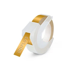 라벨프린터 Dymo 라벨 프린터 호환 3D 엠보싱 스티커 12965 1610 Motex E101 B90 수동 타자기 플라스틱 테이프 1PK, 9) Champagne Gold