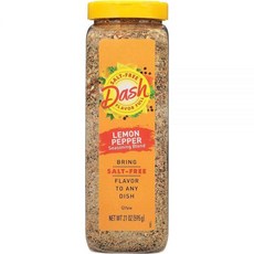 Dash 무염 시즈닝 블렌드 레몬 페퍼 595.3g21온스 241297, 21온스(1팩)