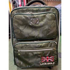 LITE GOLF 四輪拉桿衣物箱/衣物袋，迷彩設計，適合高爾夫旅行, 軍綠色