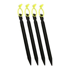 로프 달린 알루미늄 텐트 말뚝 야외 텐트 못 못 텐트 액세서리 장비 18cm, 08 Black 4 pieces