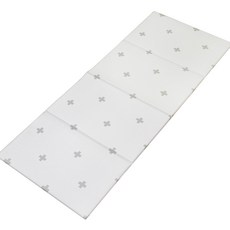휴팡 6T 폴딩형 애견전용 PVC 펫 반려동물 강아지 매트 미끄럼방지 슬개골 보호, 크로스패턴_화이트(뒷면 그레이), 1개