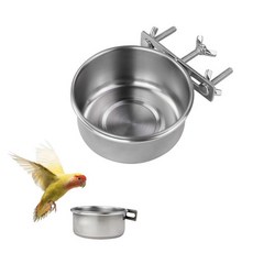 LuckyOpt 새장 피더 325ml11온스 탈착식 걸이용 금속 새 그릇 케이지용 기울어짐 및 움직임 방지 햄스터 앵무새 다람쥐 토끼를 위한 안정적인 작은 동물 그릇