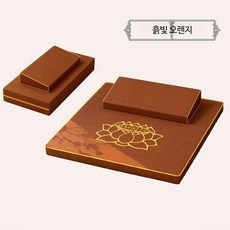 절방석 두꺼운 대형 원형 에스닉 캠핑 명상, G_어시오렌지-자수o경사