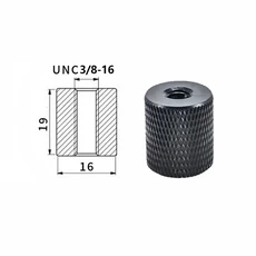 호환 2/4PCS 1/4-20 UNC 3/8-16 M5 M10 변환 너트 프로젝터 브라켓 어댑터 볼 헤드 카메라 삼각대 사진, 01 2PCS, 09 black 3 8 to 3 8