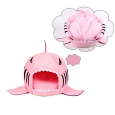 獅子王寵物 寵物鯊魚窩, 2#粉色,【S號】 42長*42寬*42高, 1個