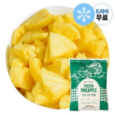 지케이푸드 글로벌 냉동 파인애플 1kg 과일주스 스무디재료 청크 열대과일, 1개