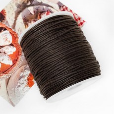 헤세드 (대용량) 1.5mm 면끈 왁스끈 선물포장끈 팔찌끈 매듭끈 (약90M), 1개, 다크브라운