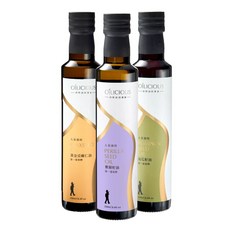 人良油坊 OÍLICIOUS 冷壓鮮榨生飲推薦組 黃金亞麻仁油 紫蘇籽油 南瓜籽油 250ml x3瓶, 1個