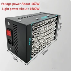 LED UV 자외선 경화 램프 310nm 395nm 254nm 바니시 페인트 코팅 접착제 에이전트 수지 솔더 회로 기판 잉, 01 US Plug, 04 395nm X 365nm, 1