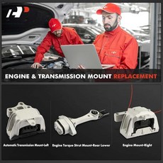 [아마존4.5+ 미국출고 189620] A-Premium 3피스 엔진 모터 마운트 변속기 및 토크 스트럿 세트 폭스바겐 제타 2000-2005 1.8L와 호환 자동 변속기, 아마존평점4.5+ 미국출고 189620 A-Premiu