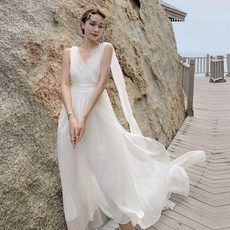 여신 쉬폰드레스 발리스윙 여행, 화이트