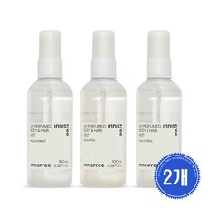 1+1이니스프리 퍼퓸드 바디앤 헤어미스트100ml, 피치프룻1+1, 100ml, 2개