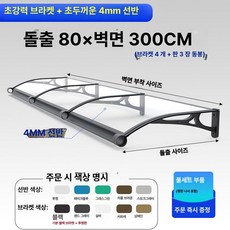 체리블러쉬 창문빗물받이 창문비가림막 창문빗물, 80x300cm