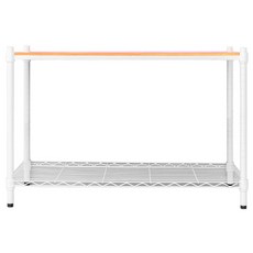 dayneeds 日需百備 松木烤漆架, 白框 + 原木, 2層