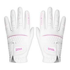 吉麥斯 女性用Pro-Grip超細纖維機能高爾夫手套 雙手穿戴, 白色, 1個