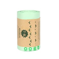 50pcs 6/8/10L 쓰레기 봉투 생분해 성 가정용 주방용 퇴비화 가능한 라이너 가방, 8L-40X38cm