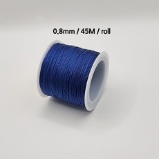 [비즈엔케이] 0.8mm 나일론 매듭실 45M (롤) 판매단위 팔찌 만들기 재료, 1개, 네이비