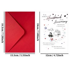 嗨購 結婚紀念日賀卡 週年紀念情書 告白感恩浪漫祝福卡片, 1個
