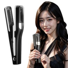 Vicshico 긴머리 관리 손상모 셀프커팅 고데기 상한 머리 데미지컷 트리머, 블랙