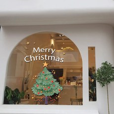 픽바이슈 크리스마스 유리창 창문 데코 정전기 스티커, C-2(대형)