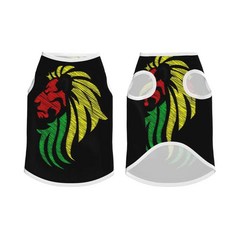 하일레 셀라시에 에티오피아 자라스타파리 애완 동물 조끼 대형 재킷 통기성 의류 의상, 색상: 7. 7 / 크기: B. XXXL 사이즈