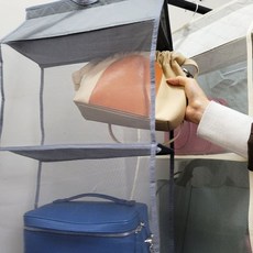 3단 정리대 그레이 걸이형 가방보관 가방정리대
