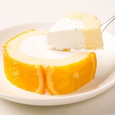 [신키네도] 일본 음식 디저트 생크림 가득 오렌지 롤케이크 하프 175g, 1개