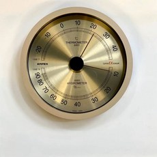 엠펙스 아날로그 벽걸이 겸용 탁상용 온습도계 EX277, D. 골드 벽걸이 직경 4CM
