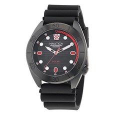 Nautica Vintage 블랙 스트랩 손목시계 NAPNVF502