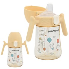 순수아 PPSU 원터치 스파우트컵, 240ml, 1개, 라이트베이지